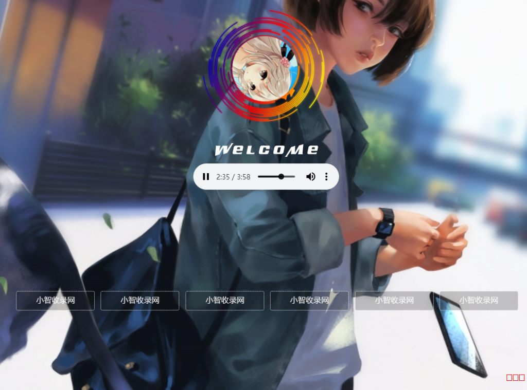 非常漂亮的一款html引导页导航网站旋转头像变幻背景单页源码带背景音乐单页模板-91源码网