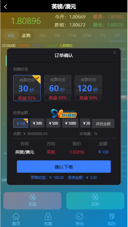 图片[4]-最新更新H5抖音外围外汇微盘K线走势正常 简单文字说明 可封装APP
