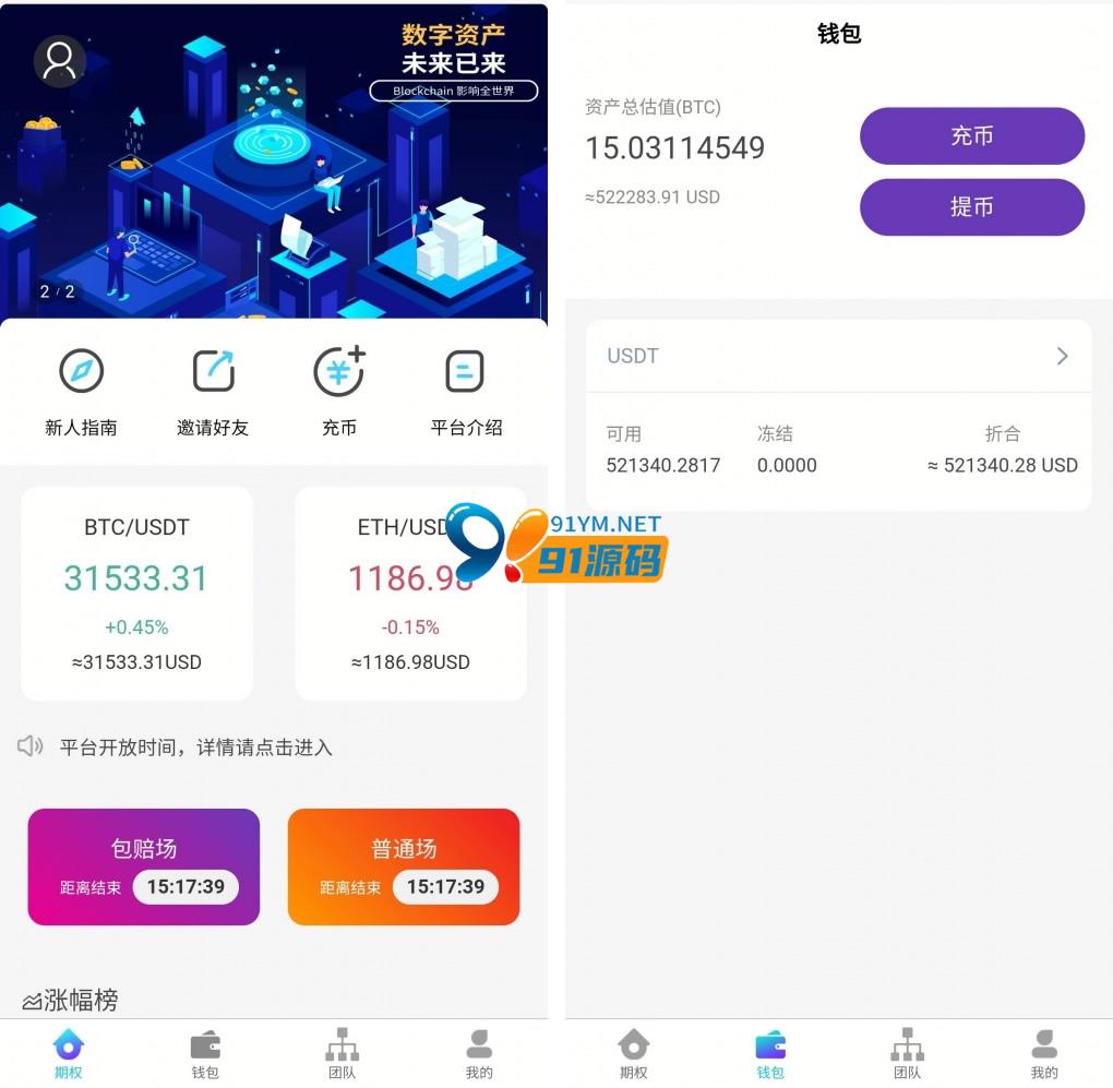 USDT竞猜盘源码+时间盘源码+多语言_带包赔